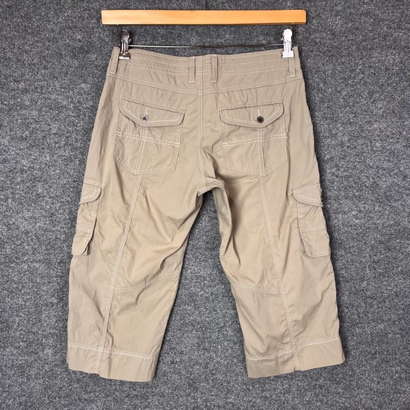 Kuhl Womens Cargo Capris Tan Hiking Outdoor Pants Size 4 Khaki Cropped - Picture 2 of 10